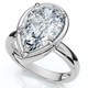 Certified 3Ct Pear Alissa Engagement Solitaire Ring 14k Gold or Pt Lab Grown