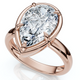 Certified 3Ct Pear Alissa Engagement Solitaire Ring 14k Gold or Pt Lab Grown