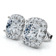 Certified 5.80Ct Cushion Cut Diamond Halo Studs 14k Gold Women's Earrings