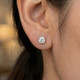 2Ct TW Cushion Diamond Studs 14k Gold Lab Grown