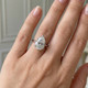 Certified 3Ct Pear Shape Solitaire Diamond Engagement Ring 6-Prong Lab Grown