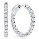 2.05Ct Diamond Inside Outside Hoops 14k Gold Women's Earrings Lab Grown 1" Tall