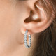 2.05Ct Diamond Inside Outside Hoops 14k Gold Women's Earrings Lab Grown 1" Tall