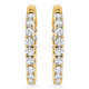 2.05Ct Diamond Inside Outside Hoops 14k Gold Women's Earrings Lab Grown 1" Tall