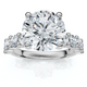Certified 3Ct Danica Diamond Engagement Ring 14k Gold or PT Lab Grown