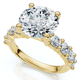 Certified 3Ct Danica Diamond Engagement Ring 14k Gold or PT Lab Grown