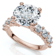 Certified 3Ct Danica Diamond Engagement Ring 14k Gold or PT Lab Grown