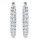4 1/2Ct Diamond Inside Outside Hoops Gold Women's Earrings Lab Grown 1.25" Tall