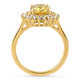 2.93Ct Yellow Sapphire Diamond Ring Gold Lab Grown