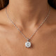 Certified 2.30Ct Diamond Solitaire Pendant 14k Gold 18" Necklace Lab Grown