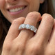 5Ct Diamond Prong Eternity Ring 14k Gold Lab Grown Women's Anniversary Band