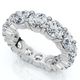 5Ct Diamond Prong Eternity Ring 14k Gold Lab Grown Women's Anniversary Band