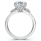 3 1/10Ct Oval Carlie Diamond Engagement Ring 14k Gold or Platinum Lab Grown