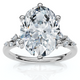 3 1/10Ct Doris Oval Diamond Engagement Ring 14k Gold Lab Grown