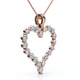 1Ct Diamond Heart Pendant 10k Gold Lab Grown 18" Women's Necklace