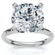 Certified 5Ct Cushion Diamond Square Engagement Ring Lab Grown Solitaire