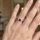 1Ct Sylvia Ruby & Diamond Anniversary Ring Gold Lab Grown