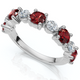 1Ct Sylvia Ruby & Diamond Anniversary Ring Gold Lab Grown