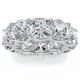 12Ct Cushion Cut Diamond Eternity Ring 14k Gold Wedding Band Lab Grown