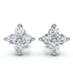 1/2Ct Jackie Diamond Studs 14k Gold Earrings Lab Grown 1/3" Tall