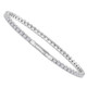 4Ct F/VS Diamond Flexible Oval Bangle Women's Bracelet 14k White Gold Lab Grown