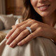 1 1/4Ct Three Stone Diamond Engagement Ring 14k Gold or Platinum Lab Grown