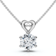 3/4Ct Lab Grown Diamond Solitaire Pendant 14k Gold 18" Necklace & Chain