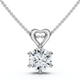 3/4Ct Lab Grown Diamond Solitaire Pendant 14k Gold 18" Necklace & Chain