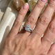1 1/2Ct Oval Diamond Engagement Side Stone Ring Gold Lab Grown