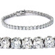 7 Carat Round Lab Grown Diamond Tennis Bracelet 18K White Gold 7"