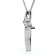 Diamond Cross Pendant Gold 18" Necklace 5/8" Tall Lab Grown