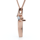 Diamond Cross Pendant Gold 18" Necklace 5/8" Tall Lab Grown