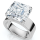 Certified 8Ct Asscher Cut Cigar Band Solitaire Diamond Engagement Ring Lab Grown
