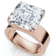 Certified 8Ct Asscher Cut Cigar Band Solitaire Diamond Engagement Ring Lab Grown