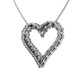 2Ct Diamond Heart Pendant 10k Gold Lab Grown 7/8" Tall Necklace