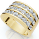 Men's 2.70Ct Diamond Anniversary Wedding Ring Gold Lab Grown