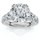 Certified 4Ct Vivian Diamond Engagement Round Diamond Ring 14k Gold Lab Grown