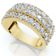 1 3/4Ct Diamond 8mm Wide Chelsea Wedding Ring Anniversary Band Gold Lab Grown