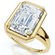 Certified 4Ct Emerald Cut Diamond Club Engagement Ring 14k Gold Lab Grown