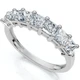 1Ct Princess Cut 7-Stone Diamond Wedding Ring Womens Band Gold Lab Grown