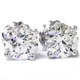 3 Cttw Diamond Studs With Screw Backs 14k White Gold Lab Grown