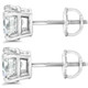 3 Cttw Diamond Studs With Screw Backs 14k White Gold Lab Grown