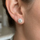 3 Cttw Diamond Studs With Screw Backs 14k White Gold Lab Grown