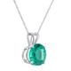 2.70Ct Round Green Emerald Solitaire Pendant 14k Gold 18" Necklace Lab Grown 9MM