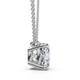 Certified 3Ct Cushion Solitaire Diamond Pendant 14k Gold 18" Necklace Lab Grown