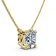 Certified 3Ct Cushion Solitaire Diamond Pendant 14k Gold 18" Necklace Lab Grown