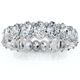 3Ct Oval Diamond Eternity Wedding Ring 14k Gold Lab Grown