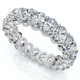 3Ct Oval Diamond Eternity Wedding Ring 14k Gold Lab Grown