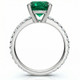 3.20Ct Emerald & Diamond Engagement Ring 14k Gold Lab Grown 9mm Center
