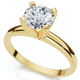 3/4Ct Solitaire Round Cut Lab Grown Diamond Engagement Ring 14k Gold